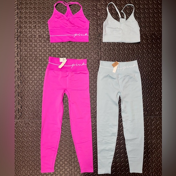 PINK Active 2-piece yoga sets (selling pink and blue set together) - Picture 3 of 3